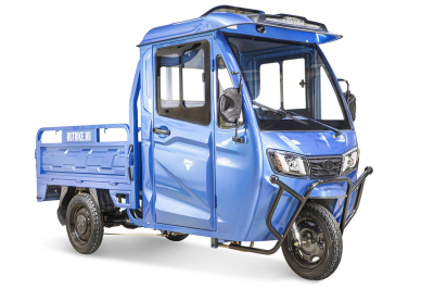 Грузовой электротрицикл Rutrike КАРГО Кабина 1500 60V1000W синий Грузовой электротрицикл Rutrike КАРГО Кабина 1500 60V1000W синий