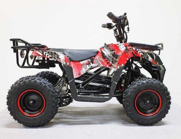 Квадроцикл GreenCamel Gobi K45 (30Ah 36V 800W R6 Цепь) быстросъем, ножной тормоз, красный экстрим