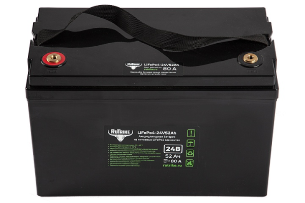 Тяговый аккумулятор Rutrike LiFePO4 24V52Ah (80A)