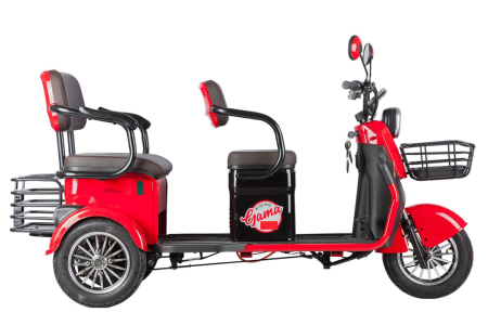 Электротрицикл Rutrike Gelbert Kappa 48V/60V 650Вт красный Электротрицикл Rutrike Gelbert Kappa 48V/60V 650Вт красный