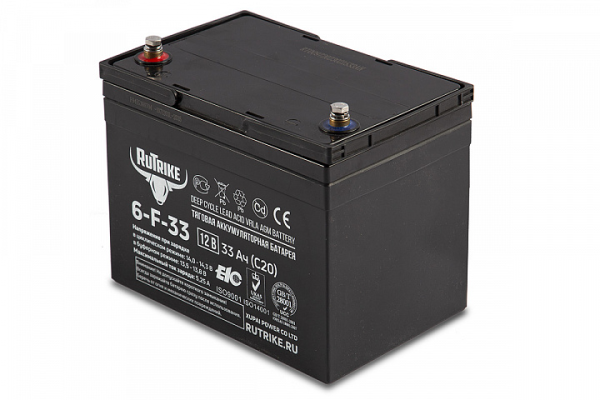 Аккумулятор RuTrike 6-F-33 (12V33A/H C20)