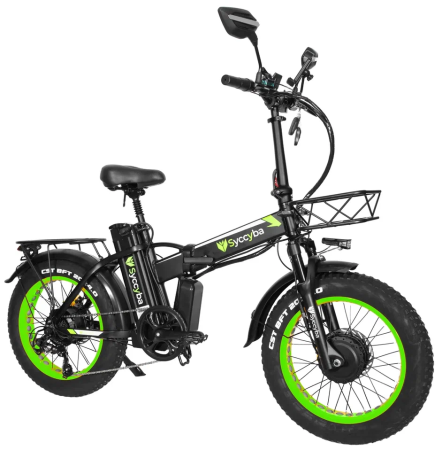 Электровелосипед SYCCYBA H1 (F10) DUAL 23AH зеленый