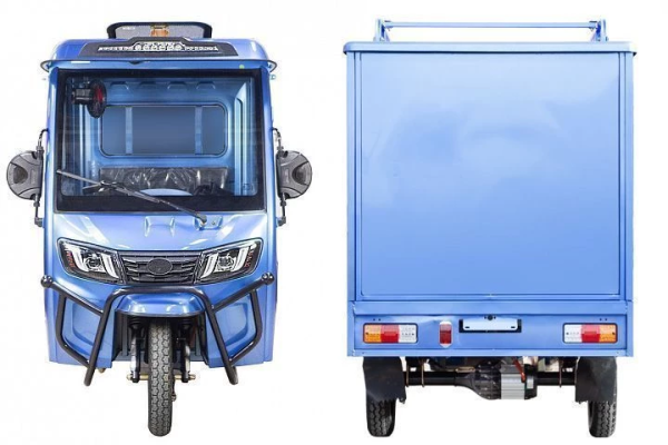 Грузовой электротрицикл Rutrike КАРГО Кабина Дуал синий Грузовой электротрицикл Rutrike КАРГО Кабина Дуал синий