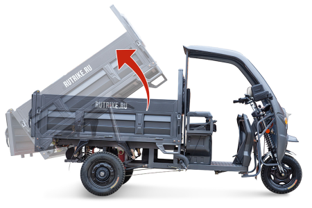 Грузовой электротрицикл Rutrike D5 1700 КАБИНА серый Грузовой электротрицикл Rutrike D5 1700 КАБИНА серый