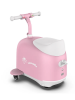 Детский электромобиль-чемодан 2в1 розовый