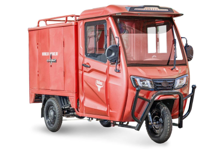 Грузовой электротрицикл Rutrike КАРГО Кабина Дуал красный Грузовой электротрицикл Rutrike КАРГО Кабина Дуал красный