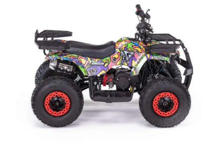 Детский квадроцикл MOTAX GRIZLIK MINI ES BW граффити