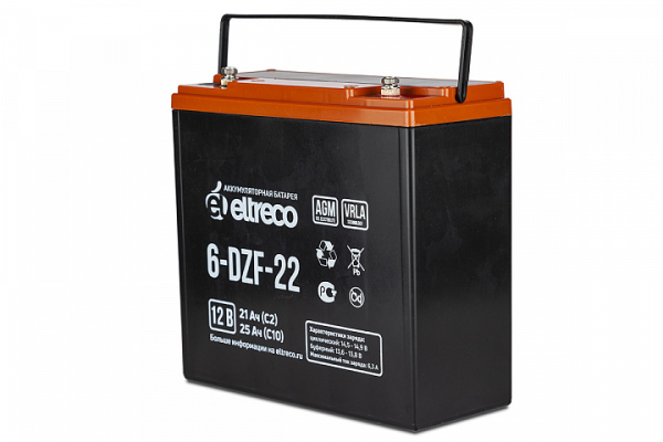 Тяговый аккумулятор Eltreco 6-DZF-20 (12V20A/H C2)
