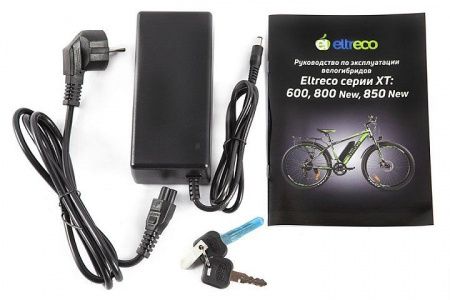 Велогибрид Eltreco XT 800 new сине-оранжевый