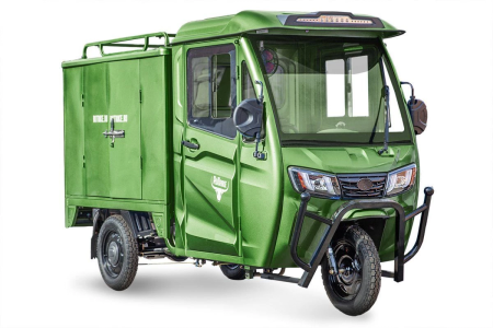 Грузовой электротрицикл Rutrike КАРГО Кабина Дуал зеленый Грузовой электротрицикл Rutrike КАРГО Кабина Дуал зеленый