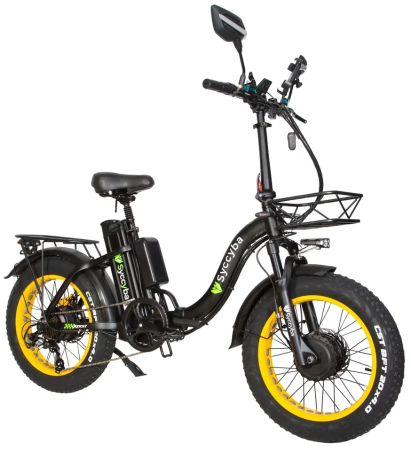Электровелосипед Syccyba H2 (F11) DUAL 20AH желтый