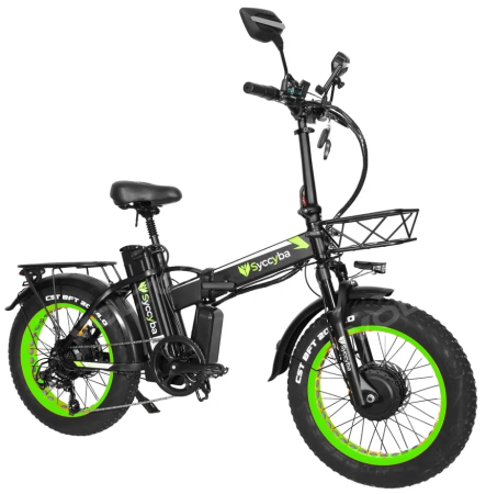 Электровелосипед SYCCYBA H1 (F10) DUAL 20AH зеленый