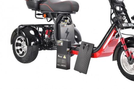 Электроскутер Citycoco WHITE SIBERIA Pro Trike+ 3000W Трицикл